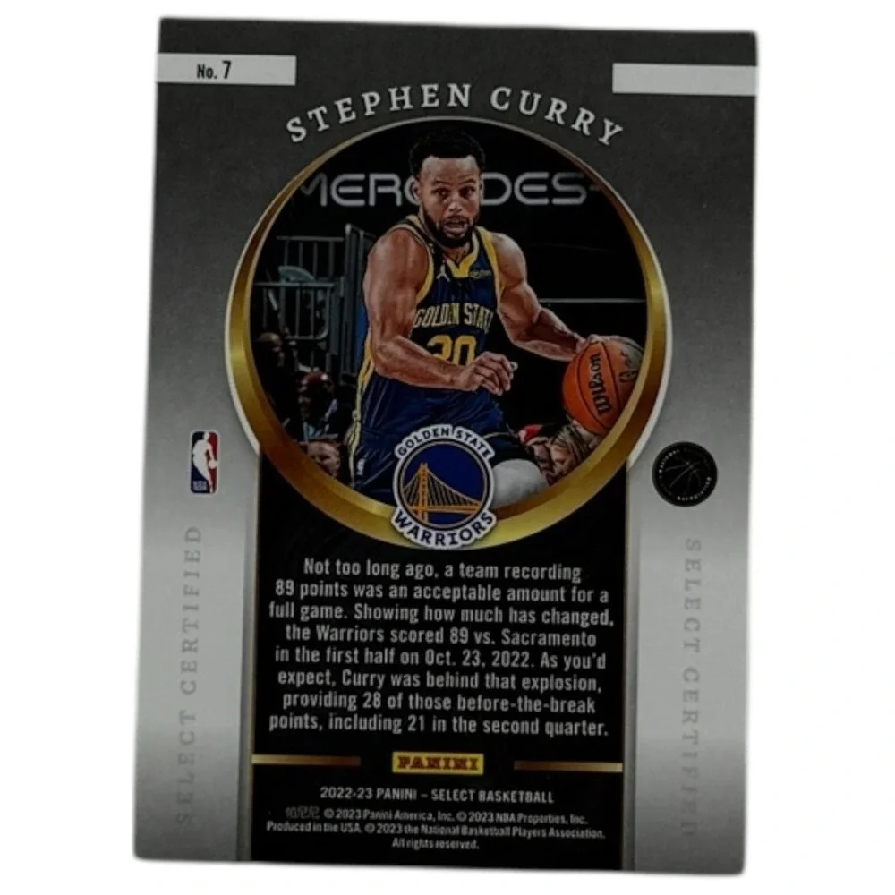 2022 Select Stephen‎ Curry Certified #7